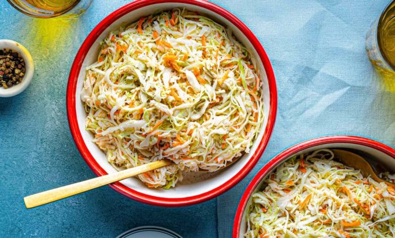 This quick creamy coleslaw gets a flavorful fall upgrade 1