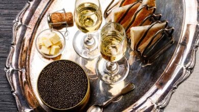 Breakfast champagne and caviar example 4